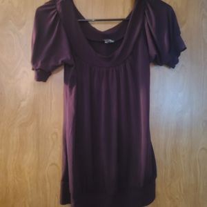 Purple silky shirt